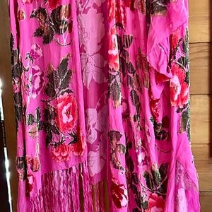 Pink beaded shawl